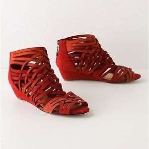 Anthropologie Plaited Cayenne Sandals